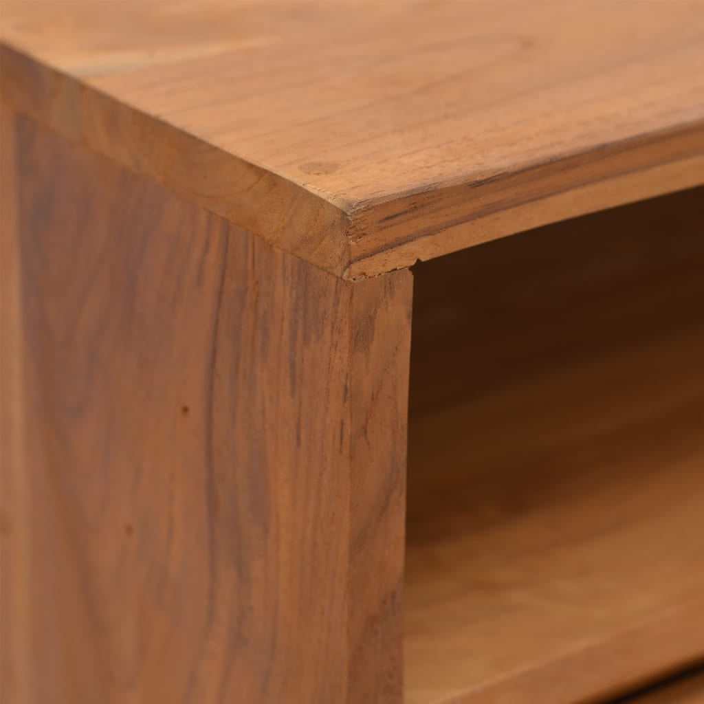 vidaXL Solid Wood Teak Console Table Desk 31.5"x11.8"x31.5"/43.3"x11.8"x31.1"-2