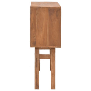 vidaXL Solid Wood Teak Console Table Desk 31.5"x11.8"x31.5"/43.3"x11.8"x31.1"-17