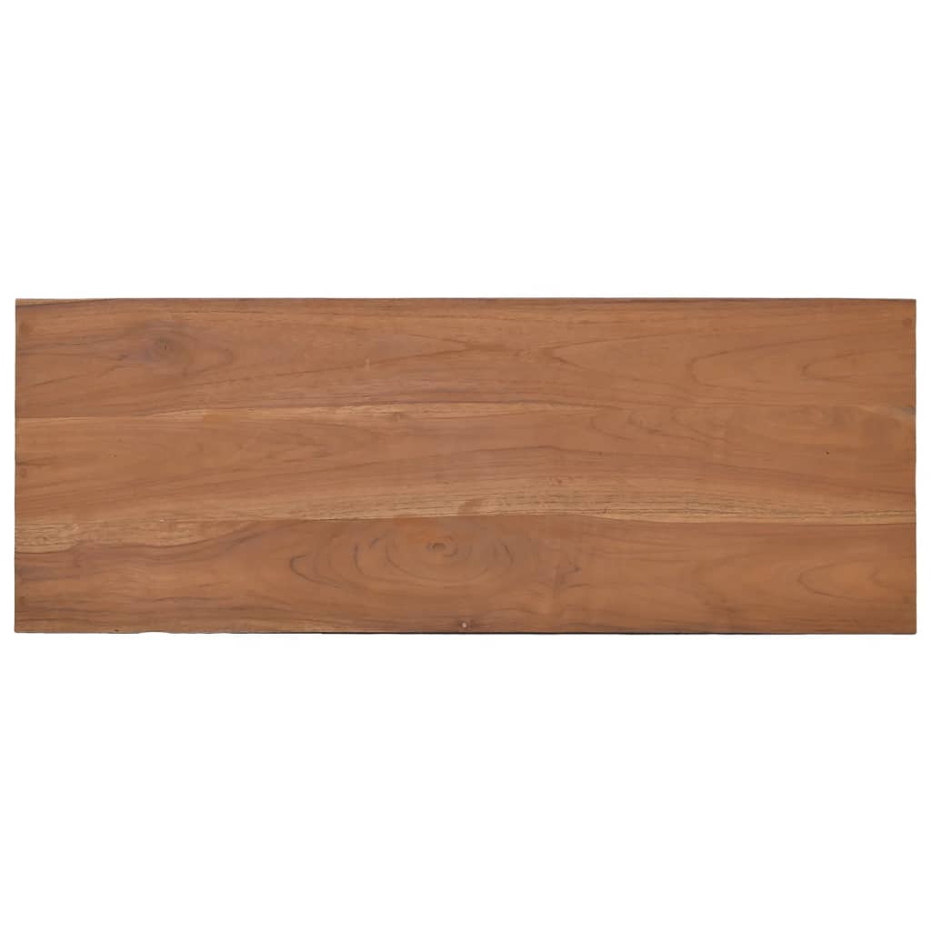 vidaXL Solid Wood Teak Console Table Desk 31.5"x11.8"x31.5"/43.3"x11.8"x31.1"-3