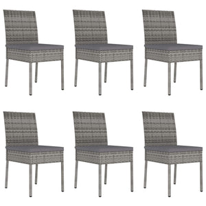 vidaXL Patio Dining Set Dining Table and Chairs Furniture Set Poly Rattan-12