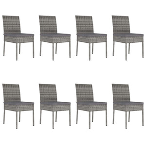 vidaXL Patio Dining Set Dining Table and Chairs Furniture Set Poly Rattan-42