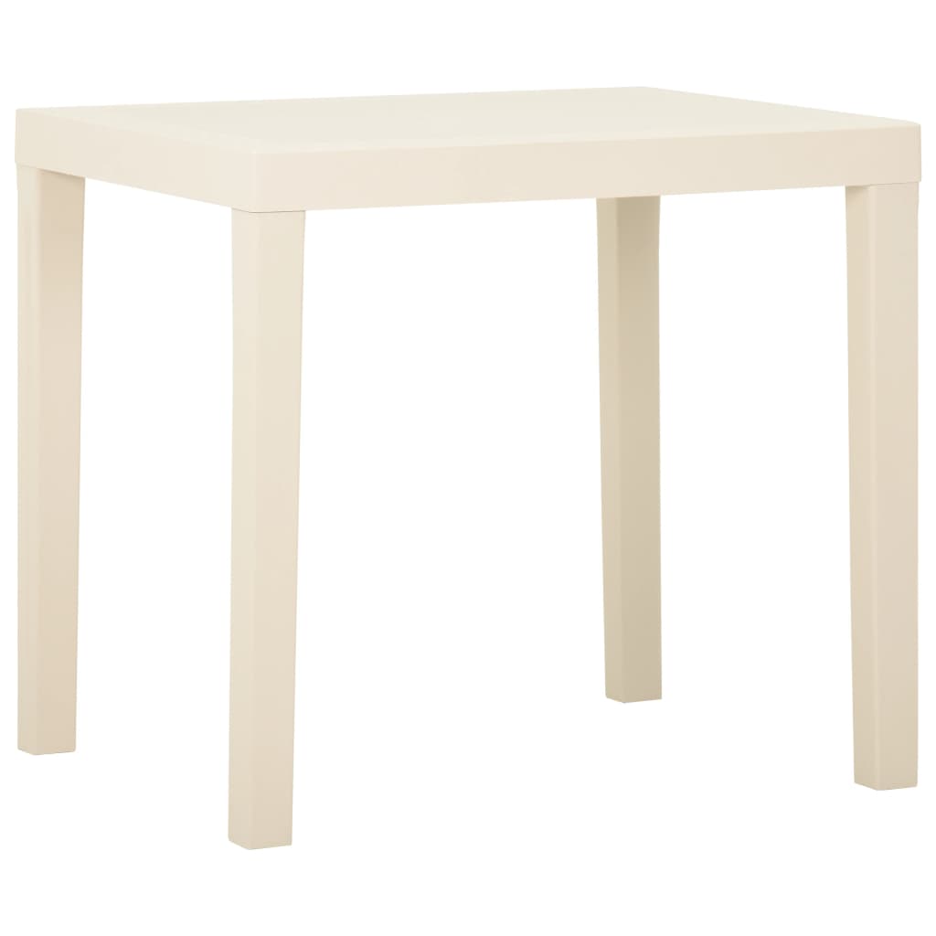 vidaXL Patio Table White 31.1"x25.6"x28.3" Plastic-0