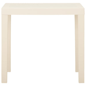 vidaXL Patio Table White 31.1"x25.6"x28.3" Plastic-1