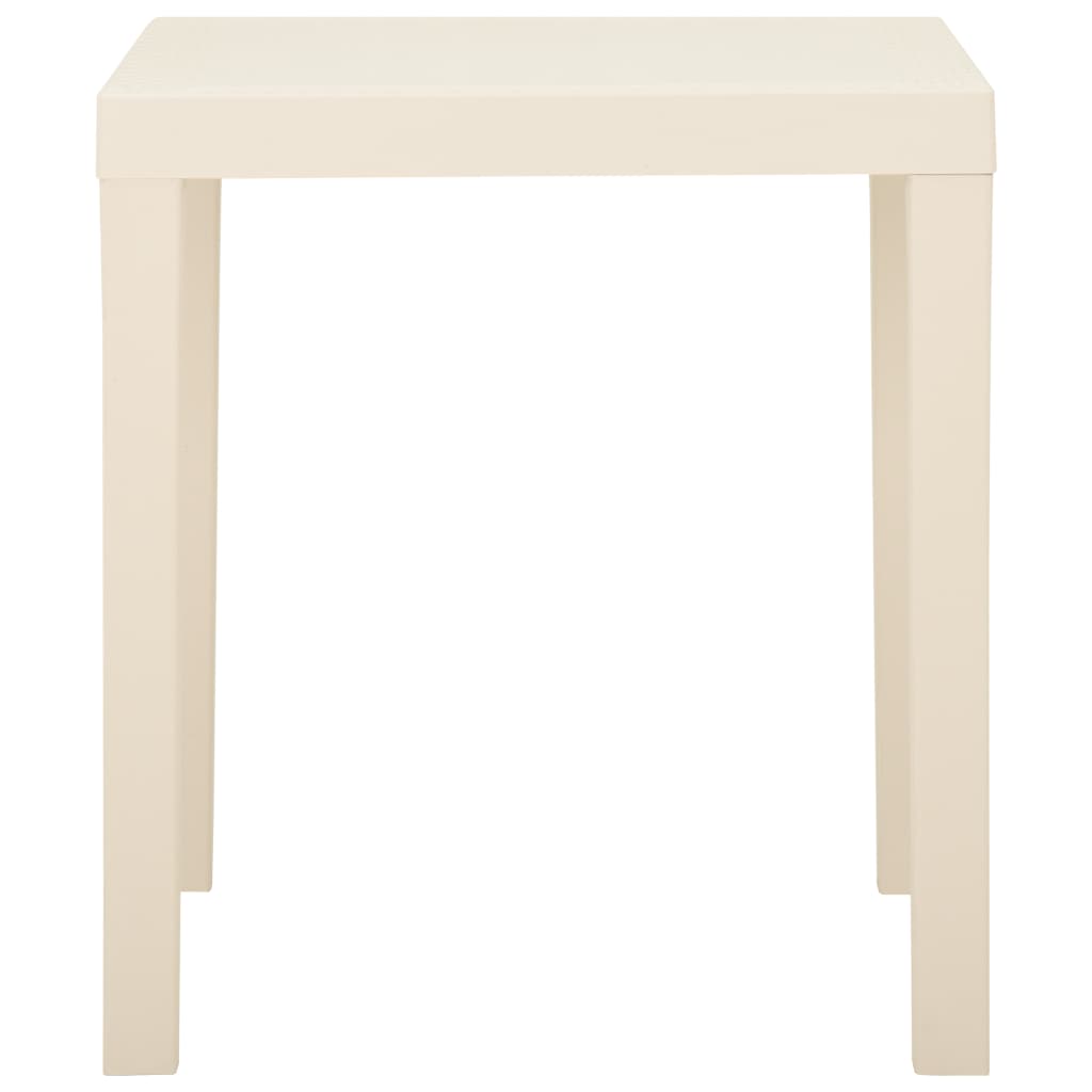 vidaXL Patio Table White 31.1"x25.6"x28.3" Plastic-2