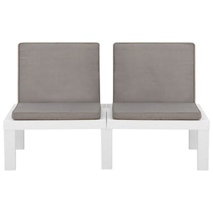 vidaXL Patio Furniture Set Outdoor Table and Bench Conversation Set Plastic-28