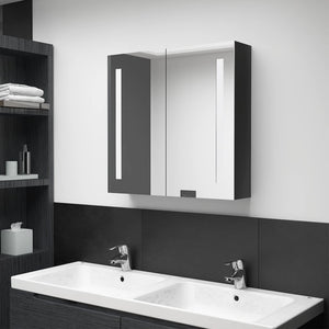 vidaXL Bathroom Cabinet Mirrored Bathroom Vanity Wall Mounted Medicine Cabinet-22