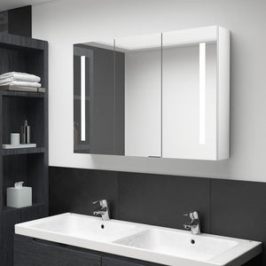 vidaXL Bathroom Cabinet Mirrored Bathroom Vanity Wall Mounted Medicine Cabinet-56