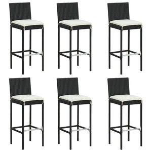 vidaXL Patio Bar Set Bar Table and Stools Patio Furniture Set with Cushions-2