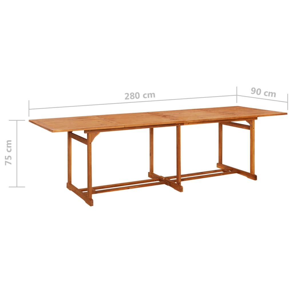 vidaXL Outdoor Dining Table Patio Table Garden Furniture Solid Wood Acacia-2