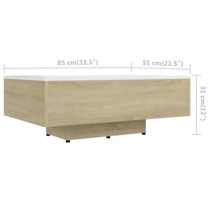 vidaXL Coffee Table Accent End Side Sofa Table for Living Room Engineered Wood-10