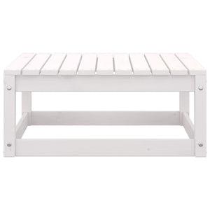 vidaXL Patio Footstools with Cushions 2 pcs White Solid Wood Pine-4
