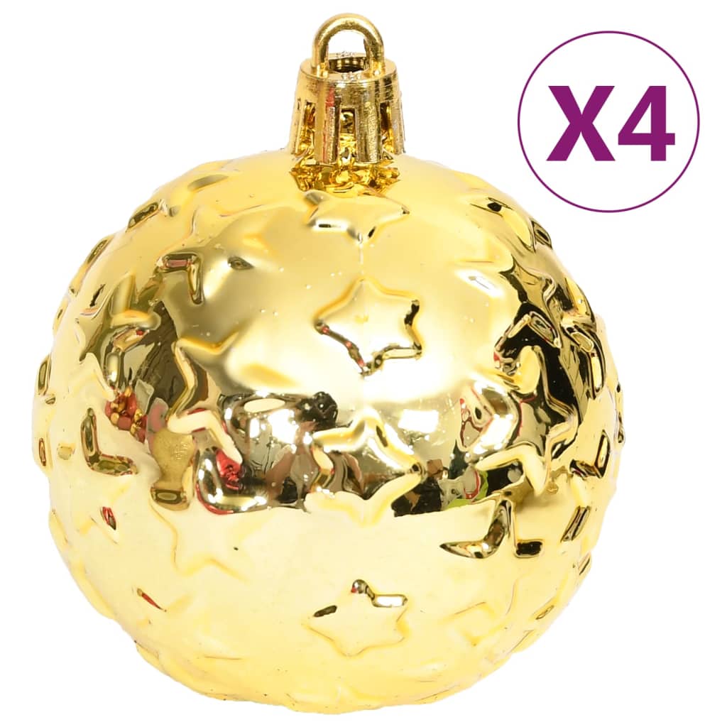 vidaXL Christmas Bauble Set Christmas Ball Ornament Decorative Bauble 65 Piece-4