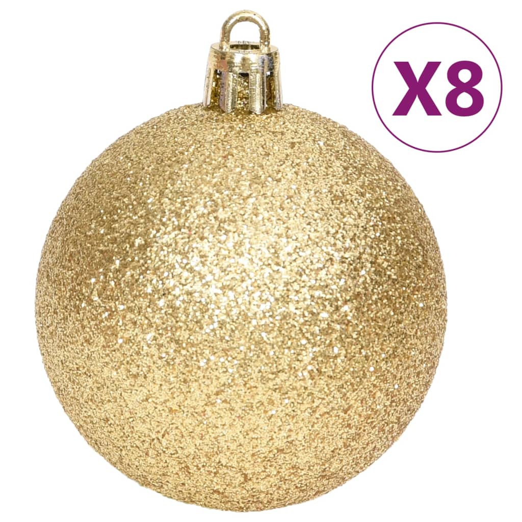 vidaXL Christmas Bauble Set Christmas Ball Ornament Decorative Bauble 65 Piece-10