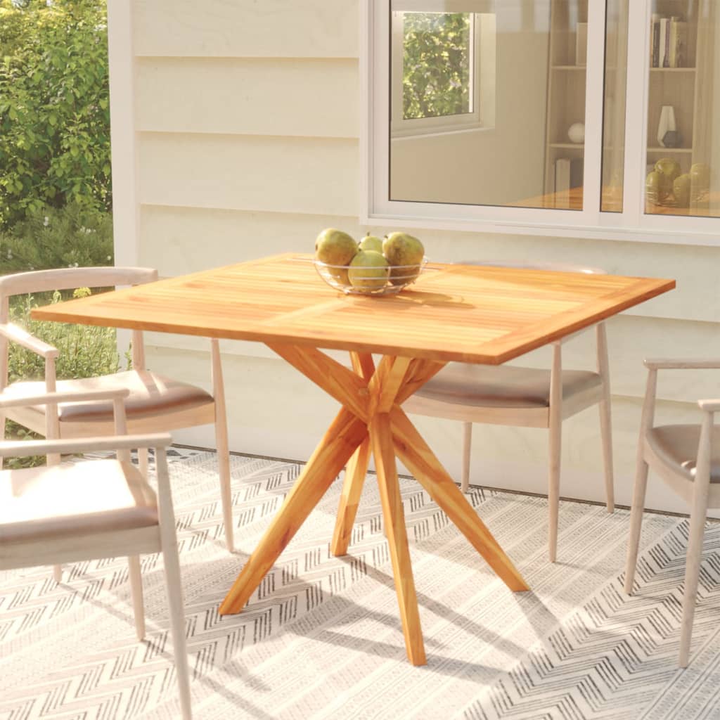 vidaXL Patio Table 43.3"x43.3"x29.5" Solid Wood Acacia-0