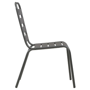 vidaXL Patio Dining Set Table and Chair Patio Furniture Set Steel Dark Gray-5