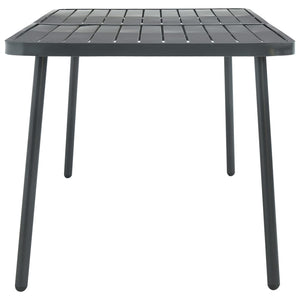 vidaXL Patio Dining Set Table and Chair Patio Furniture Set Steel Dark Gray-1