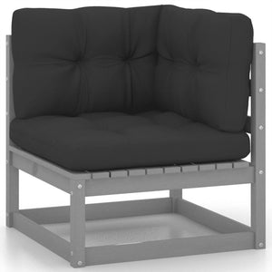 vidaXL Patio Furniture Set 6 Piece Outdoor Sectional Sofa Solid Wood Pine-23