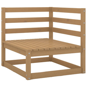 vidaXL Patio Furniture Set 6 Piece Outdoor Sectional Sofa Solid Wood Pine-11