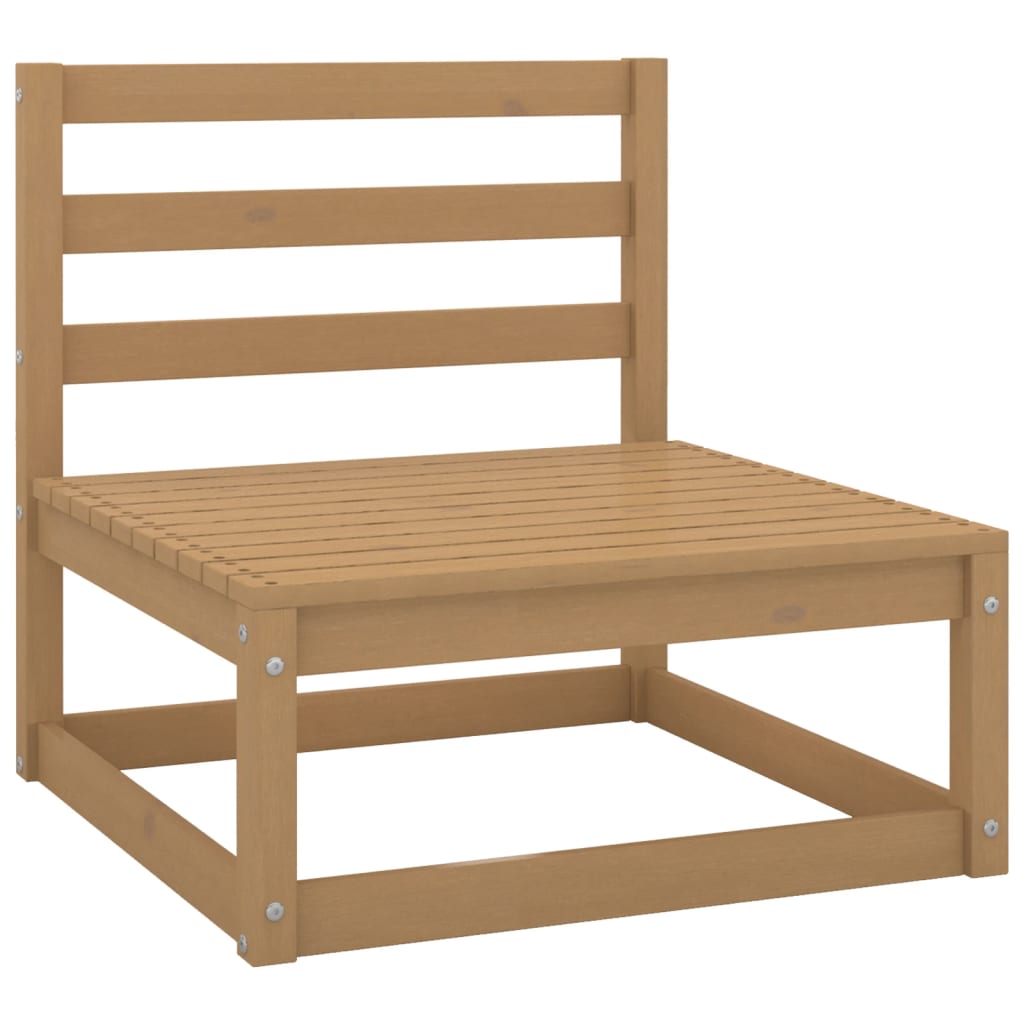 vidaXL Patio Furniture Set 6 Piece Outdoor Sectional Sofa Solid Wood Pine-16