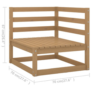 vidaXL Patio Furniture Set 6 Piece Outdoor Sectional Sofa Solid Wood Pine-30