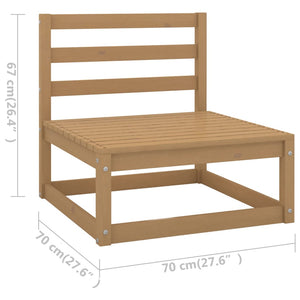 vidaXL Patio Furniture Set 6 Piece Outdoor Sectional Sofa Solid Wood Pine-35