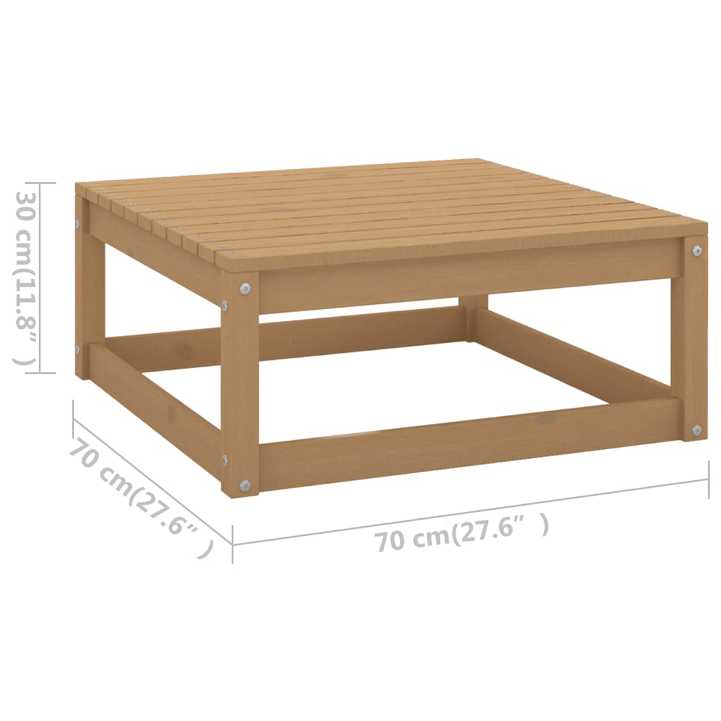 vidaXL Patio Furniture Set 6 Piece Outdoor Sectional Sofa Solid Wood Pine-40