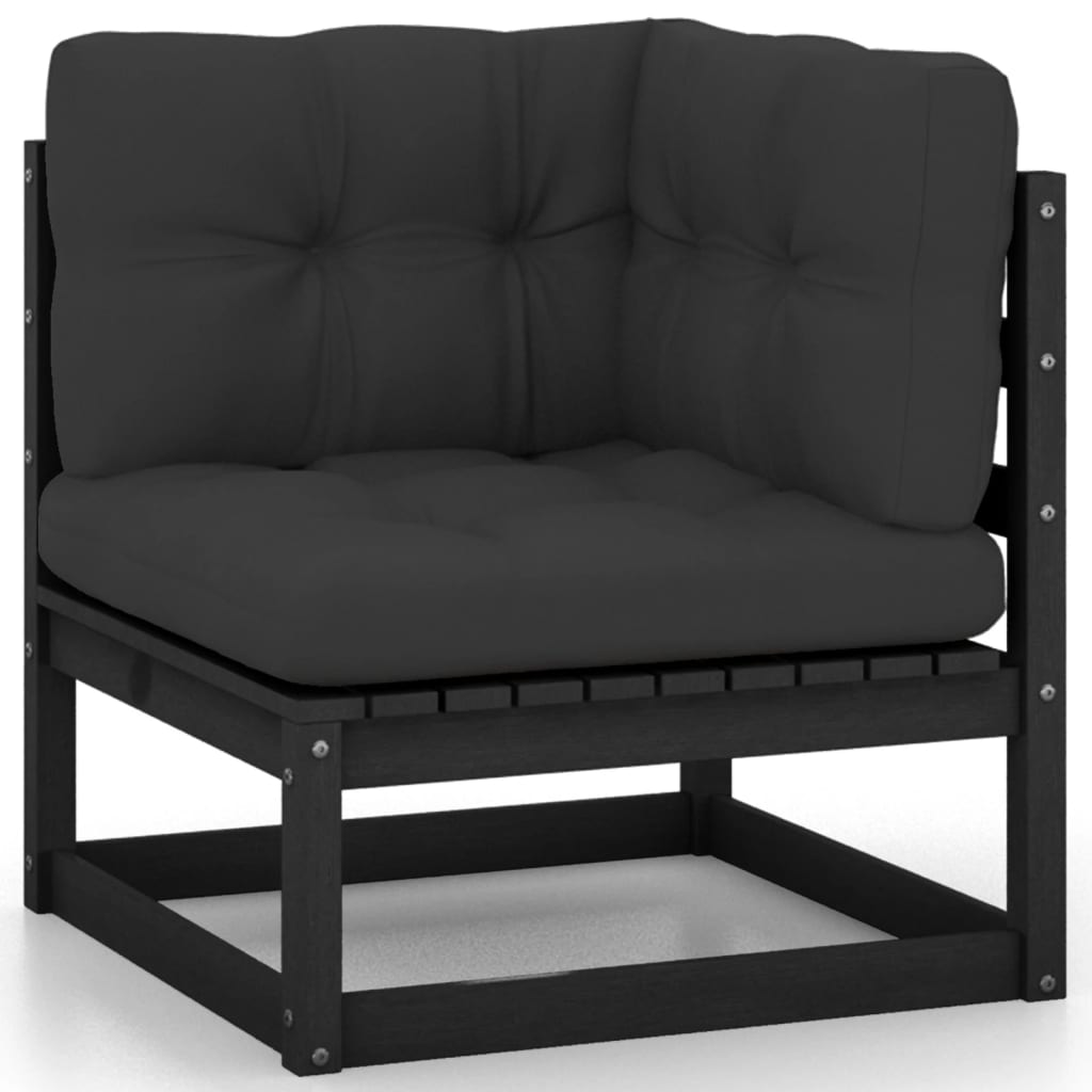 vidaXL Patio Furniture Set 6 Piece Outdoor Sectional Sofa Solid Wood Pine-15
