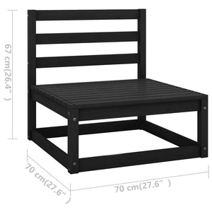 vidaXL Patio Furniture Set 6 Piece Outdoor Sectional Sofa Solid Wood Pine-39