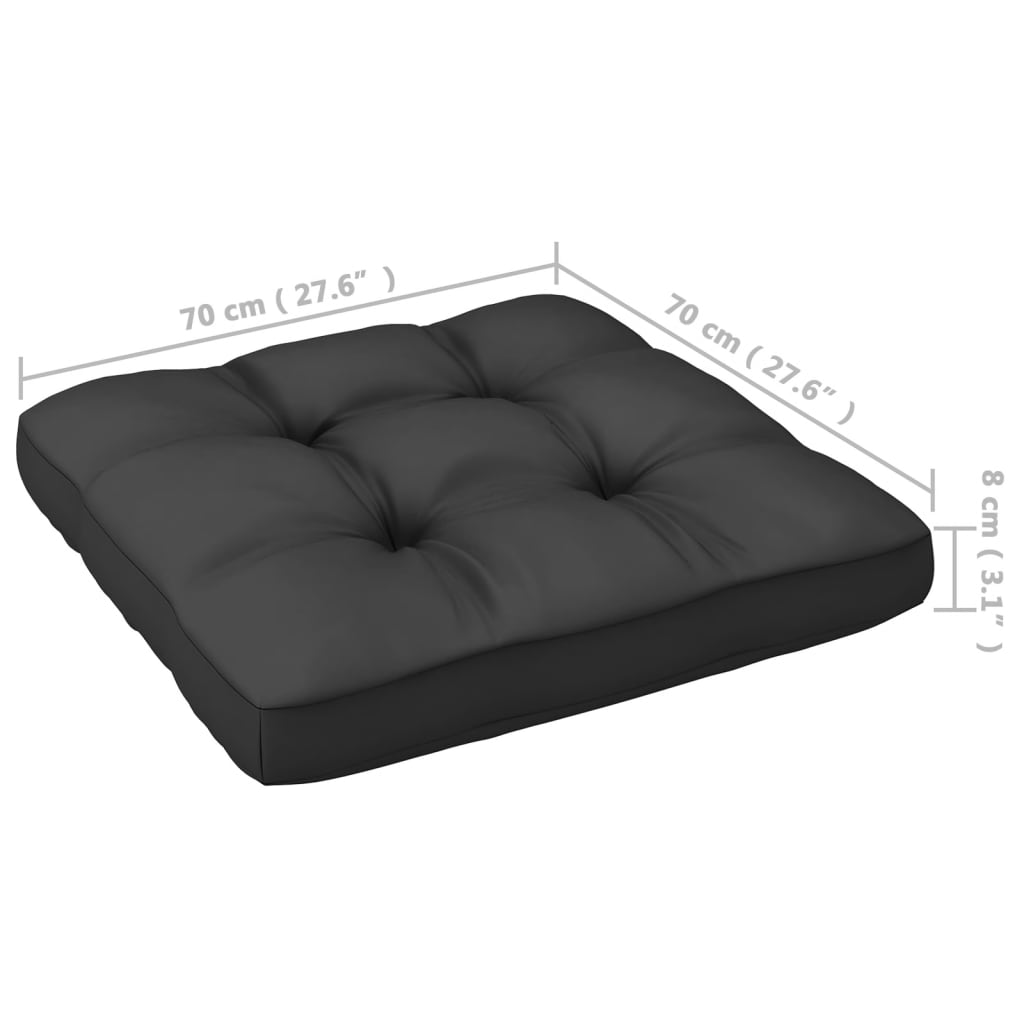 vidaXL Patio Furniture Set 6 Piece Outdoor Sectional Sofa Solid Wood Pine-4