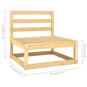 vidaXL Patio Furniture Set 8 Piece Sofa Set with Cushions Solid Wood Pine-9