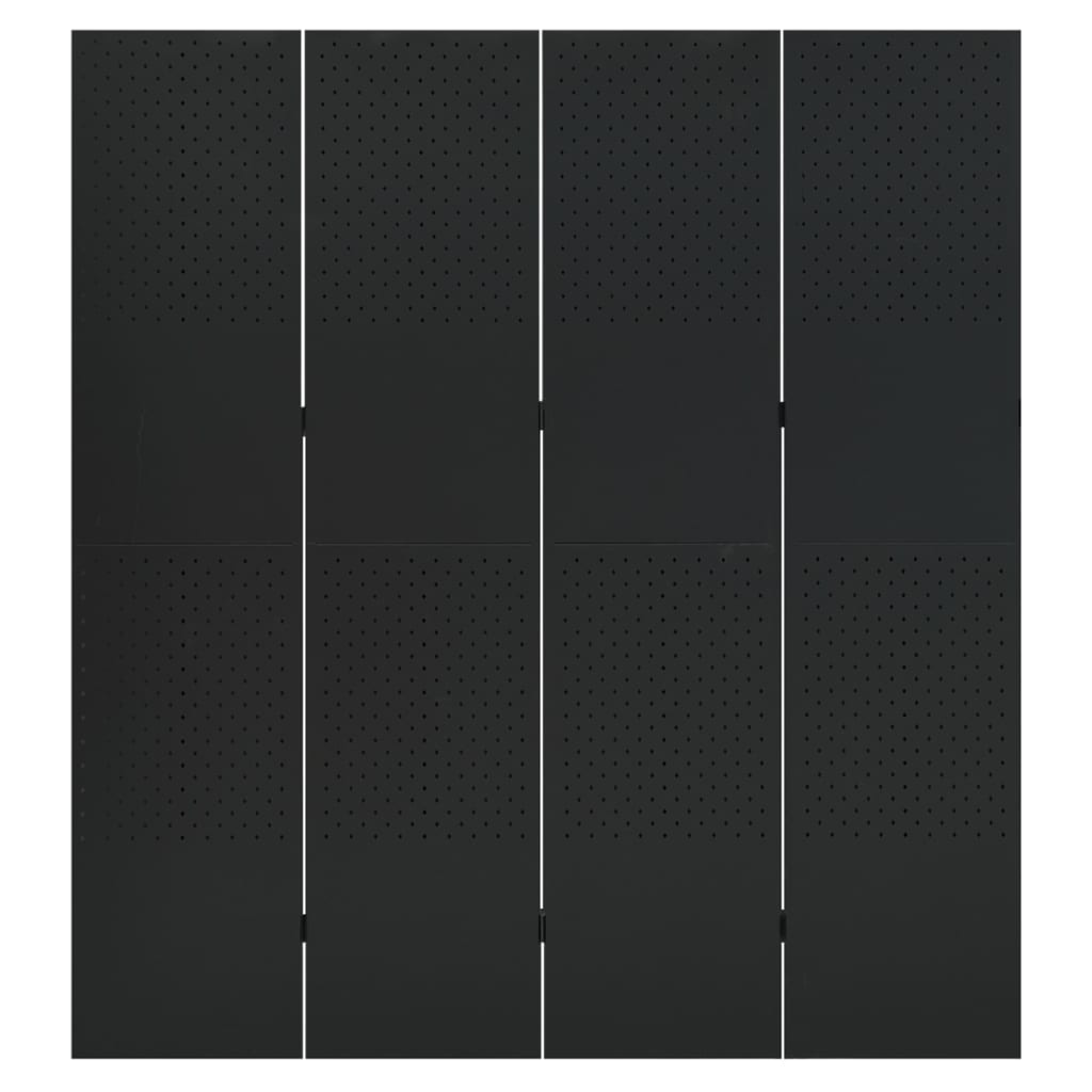 vidaXL Room Divider Freestanding Privacy Screen for Room Separation Steel-5