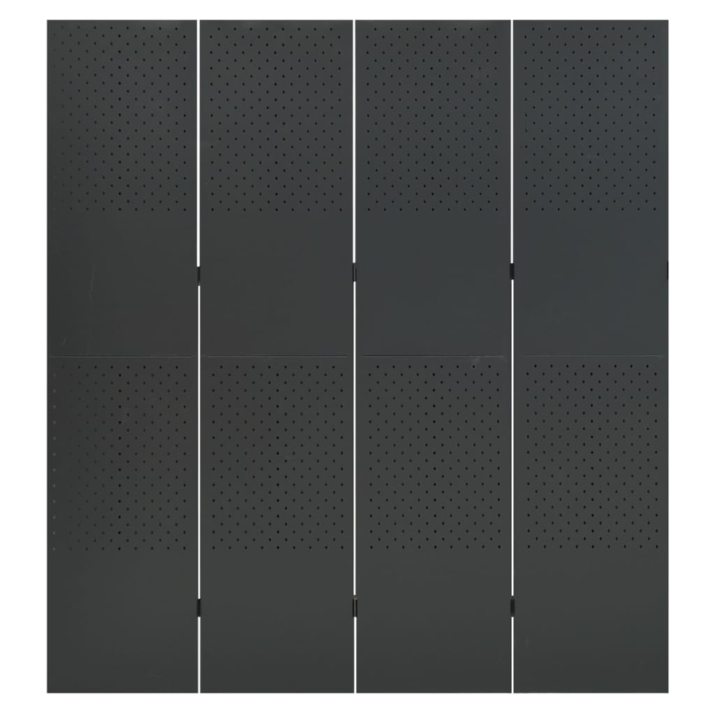 vidaXL Room Divider Freestanding Privacy Screen for Room Separation Steel-41