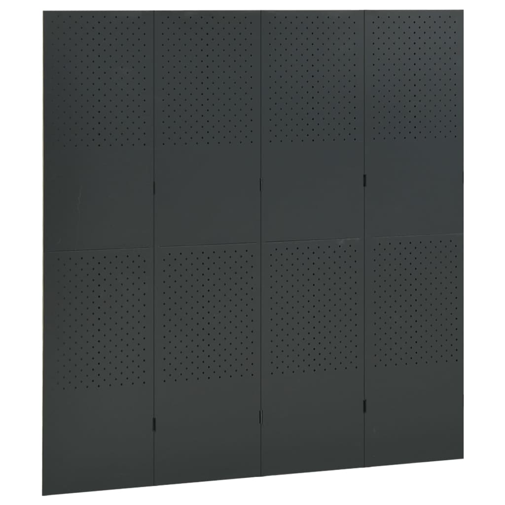 vidaXL Room Divider Freestanding Privacy Screen for Room Separation Steel-47