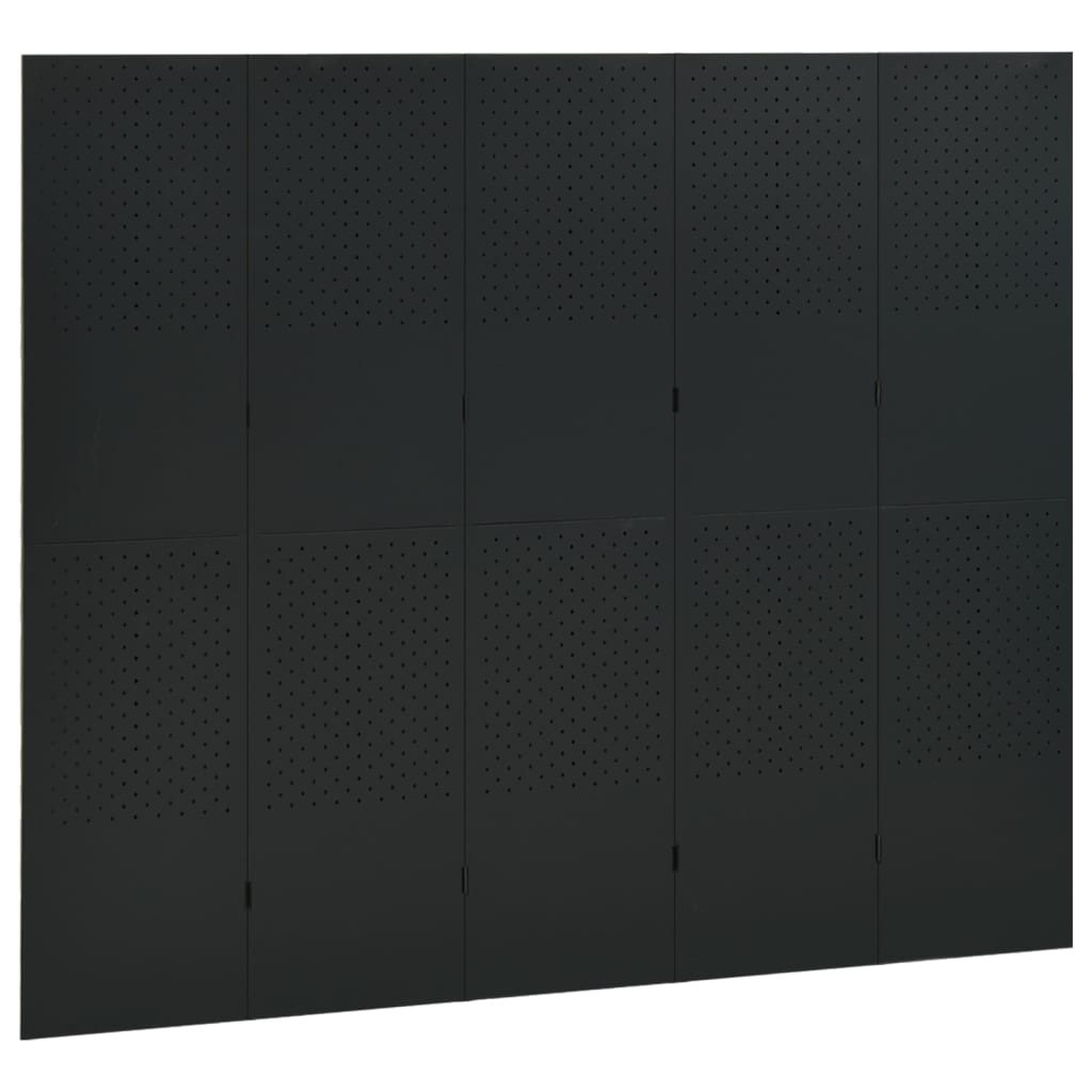 vidaXL Room Divider Freestanding Privacy Screen for Room Separation Steel-2