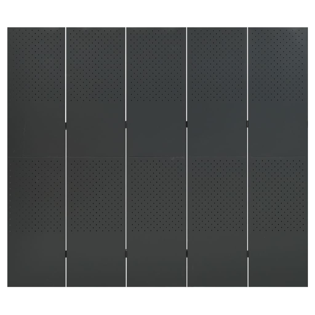 vidaXL Room Divider Freestanding Privacy Screen for Room Separation Steel-32