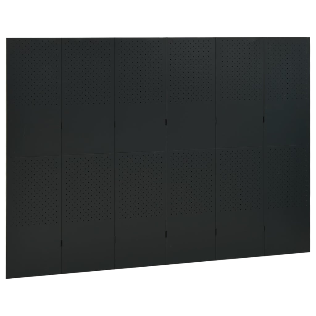 vidaXL Room Divider Freestanding Privacy Screen for Room Separation Steel-56