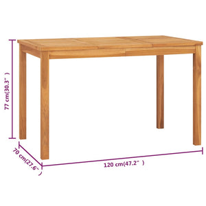 vidaXL Outdoor Dining Table Patio Table Garden Porch Furniture Solid Teak Wood-23