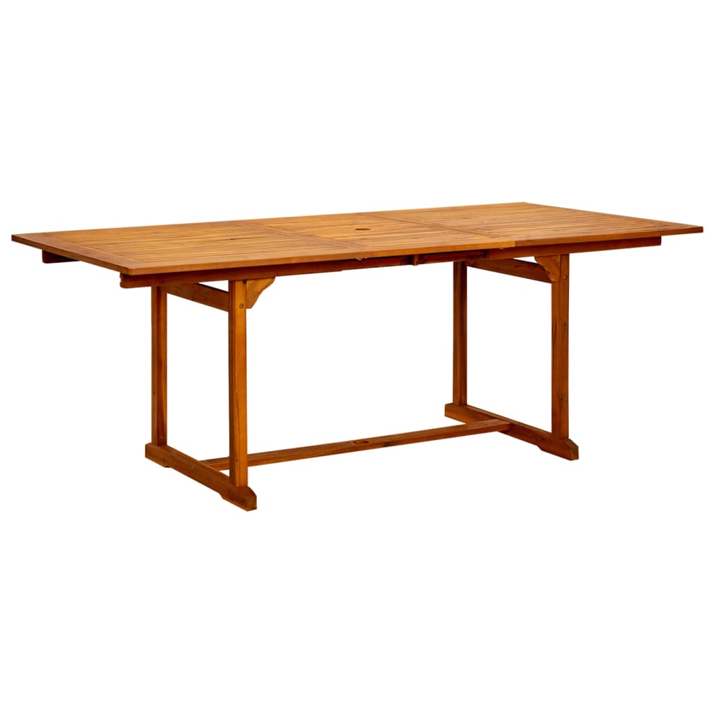 vidaXL Garden Dining Table (59.1"-78.7")x39.4"x29.5" Solid Acacia Wood-0