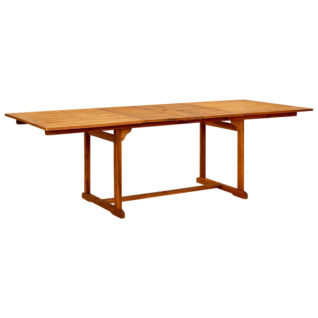 vidaXL Garden Dining Table (63"-94.5")x39.4"x29.5" Solid Acacia Wood-0