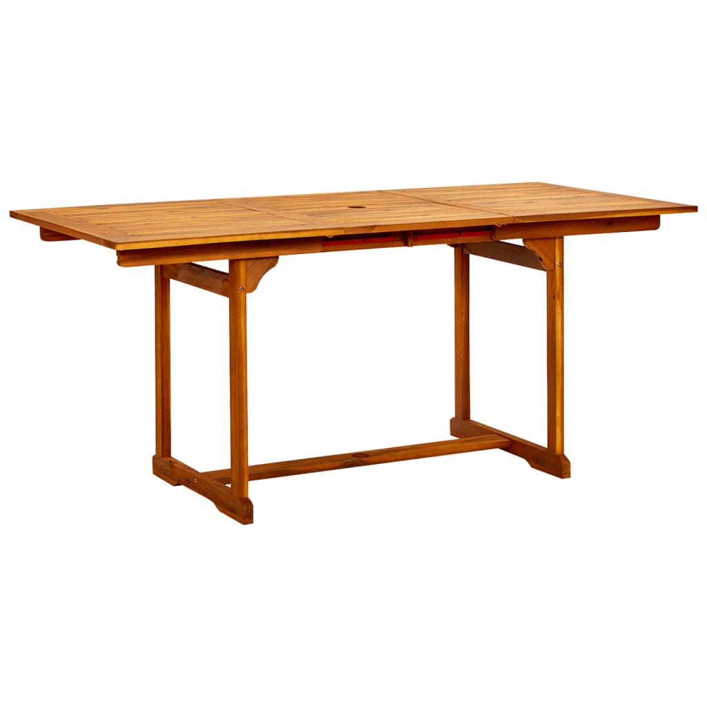 vidaXL Garden Dining Table (47.2"-66.9")x31.5"x29.5" Solid Acacia Wood-0