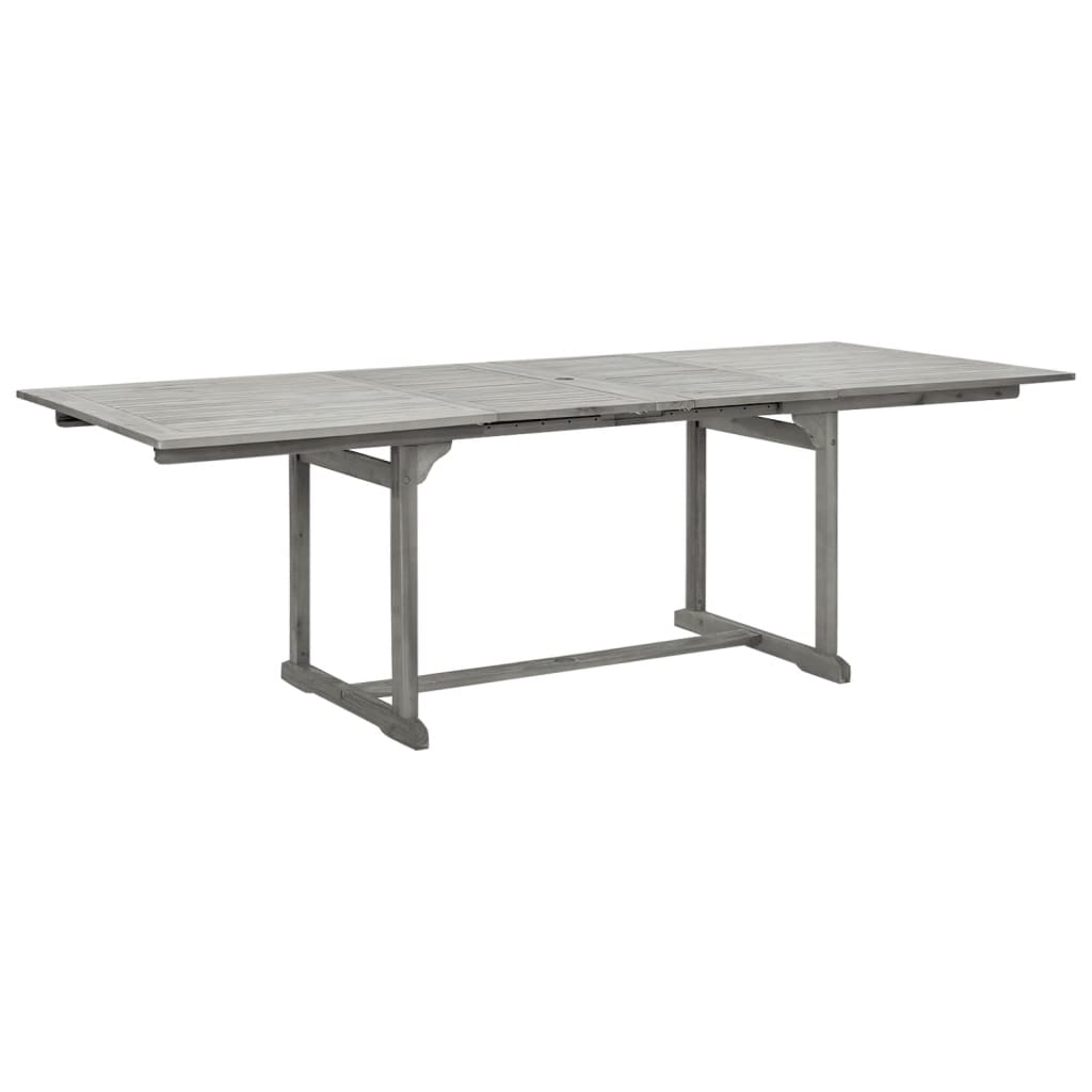 vidaXL Patio Dining Table (63"-94.5")x39.4"x29.5" Solid Acacia Wood-0