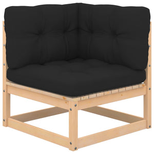 vidaXL Patio Furniture Set 6 Piece Outdoor Sectional Sofa Solid Wood Pine-54