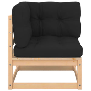 vidaXL Patio Furniture Set 6 Piece Outdoor Sectional Sofa Solid Wood Pine-17