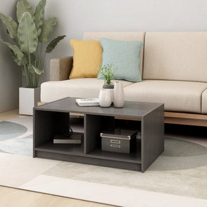 vidaXL Solid Pinewood Coffee Table 29.5"x13.2" Couch End Table Multi Colors-4