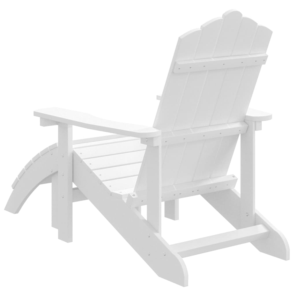 vidaXL Patio Adirondack Chair with Footstool HDPE Anthracite-20