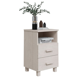 vidaXL Nightstand Storage Bedside Cabinet Nightstand with 2 Drawers Pine Wood-19