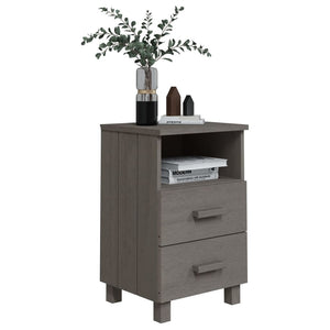 vidaXL Nightstand Storage Bedside Cabinet Nightstand with 2 Drawers Pine Wood-12