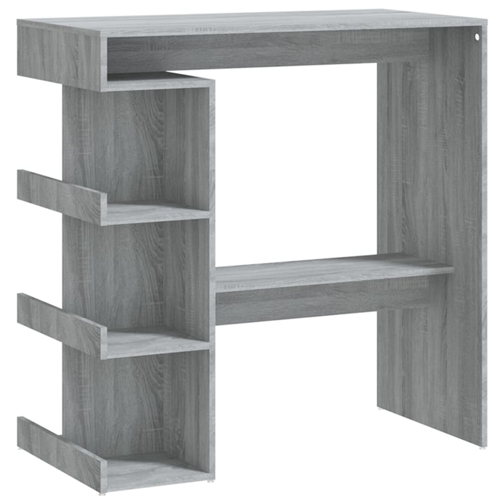 vidaXL Bar Table Dining Room Standing Desk with Storage Rack Engineered Wood-27