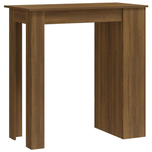 vidaXL Bar Table Kitchen Pub Bistro Table with Storage Rack Engineered Wood-4