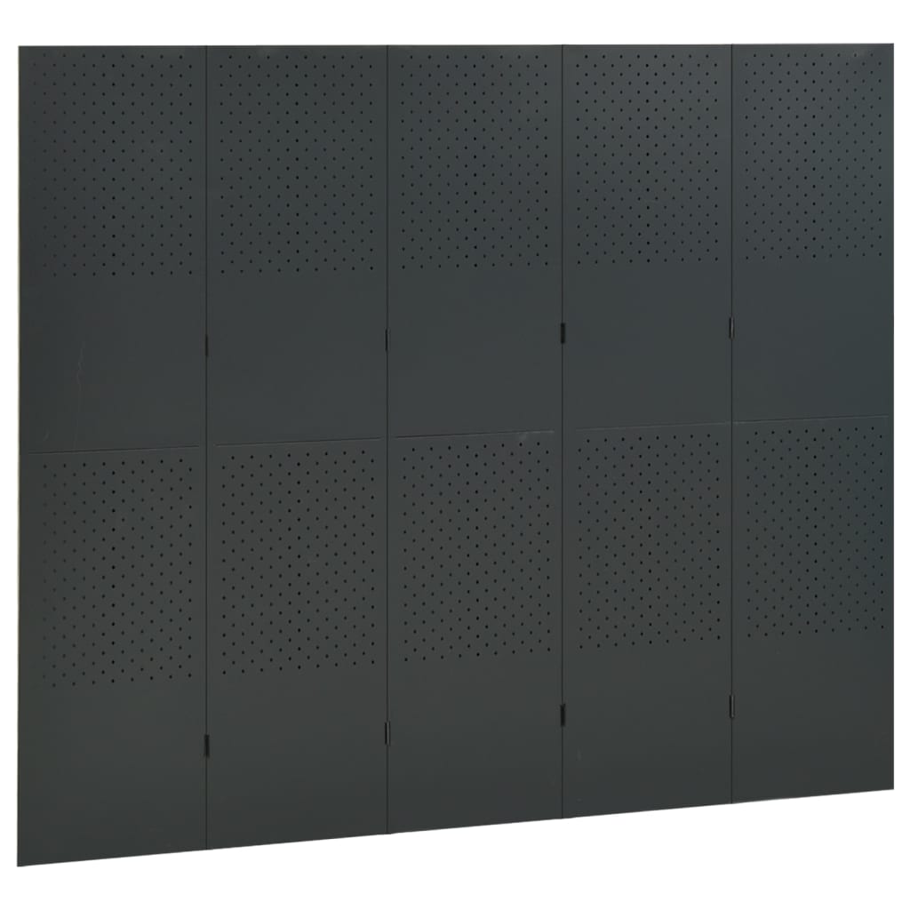 vidaXL Room Divider Freestanding Privacy Screen for Room Separation Steel-42